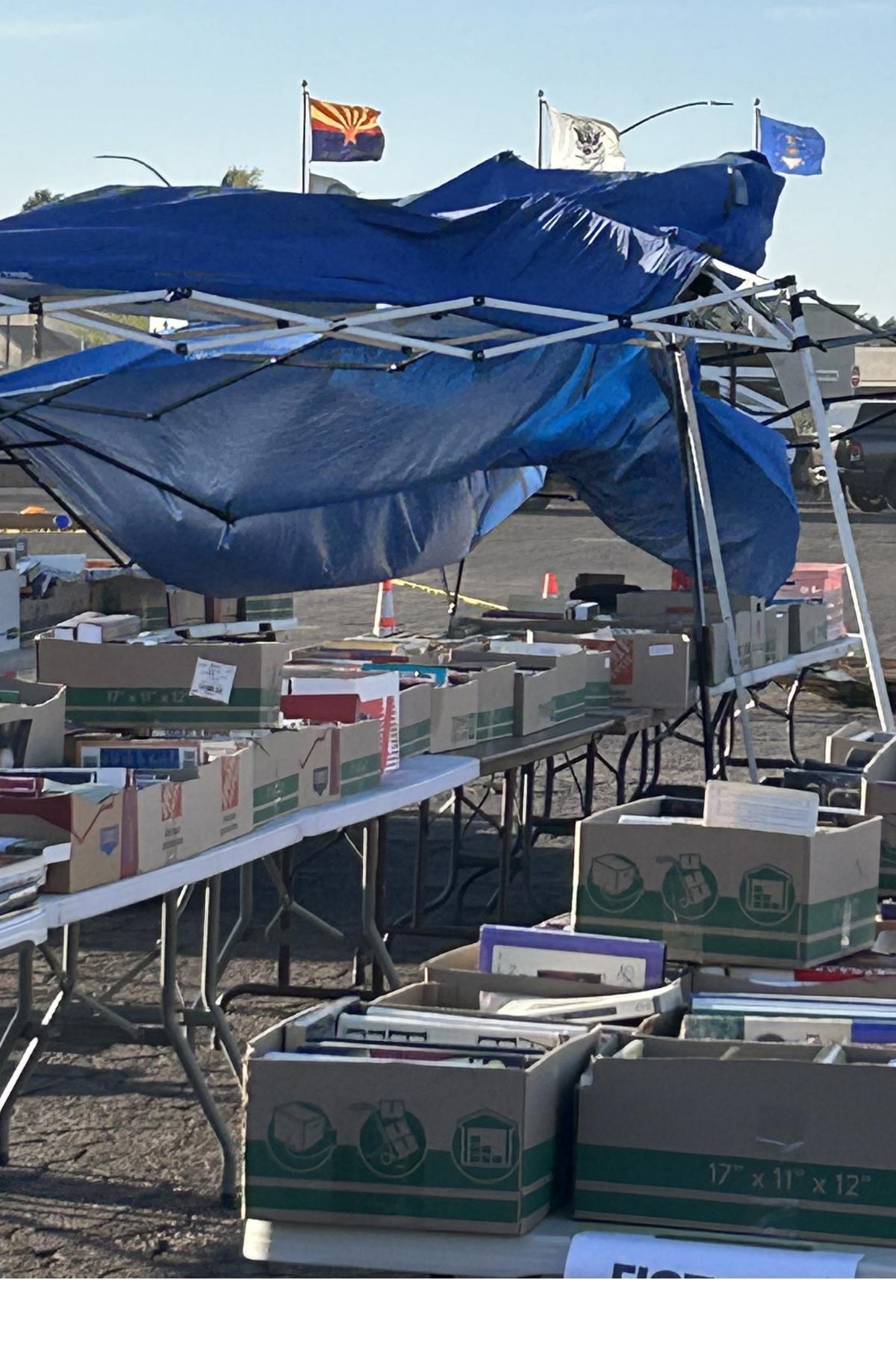 tents wrecked by wind