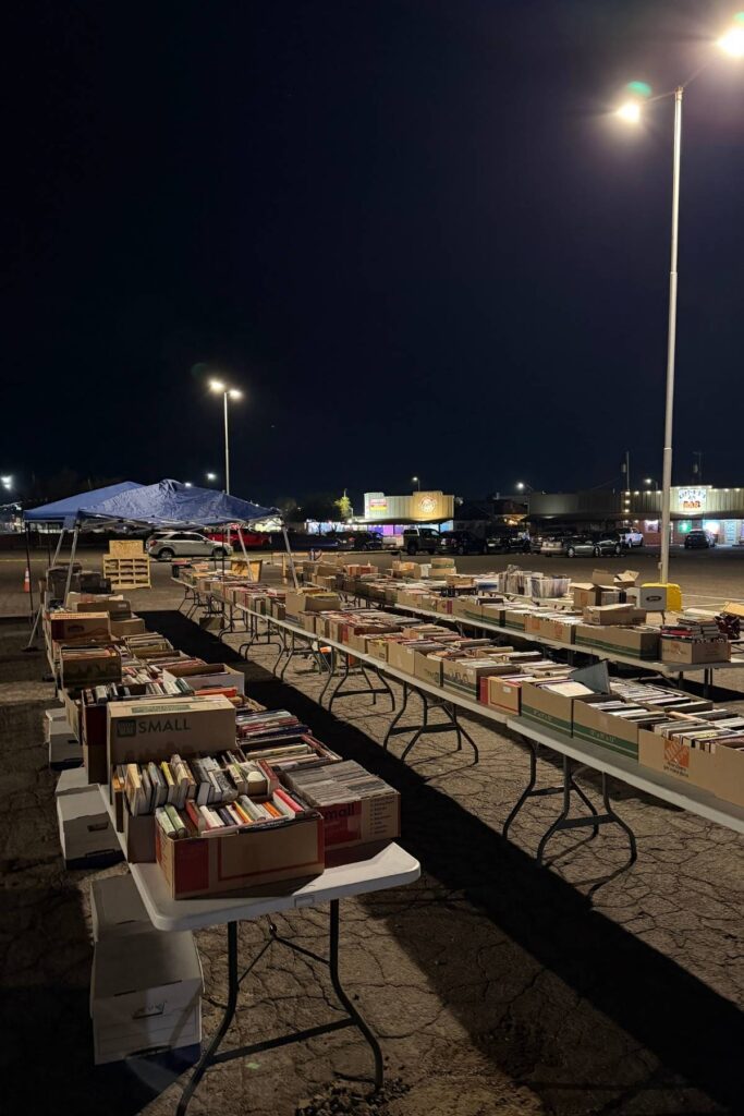 book sale setup